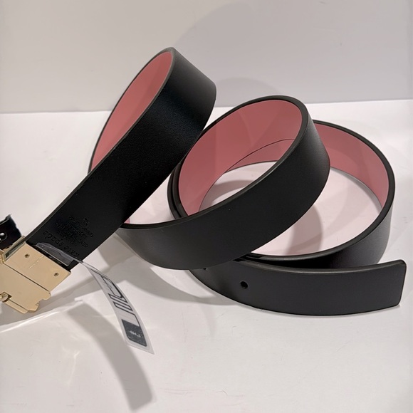 Kate Spade Black Pink Reversible Leather Belt (size XL) - Picture 4 of 7
